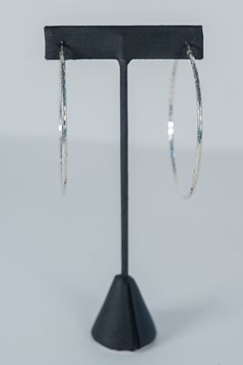 Native American Sterling Silver Hoop Earrings. Native American Navajo sterling silver light 