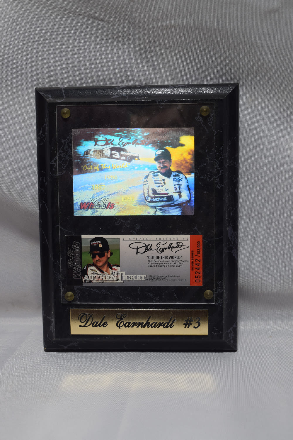 Lot 166: DALE EARNHARDT 3 WALL PLAQUE
