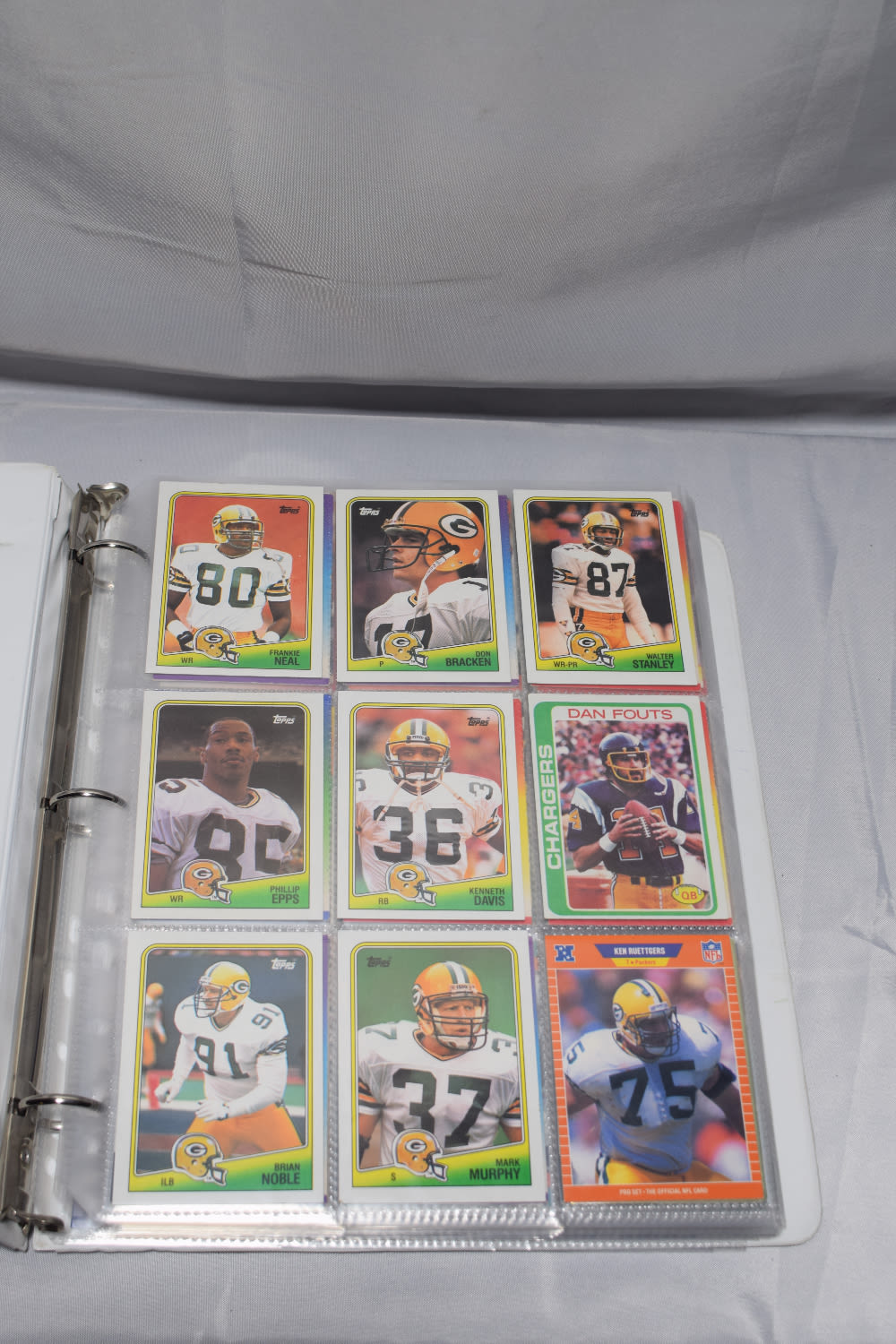 Lot 200: LARGE BINDER OF FOOTBALL PLAYING CARDS
