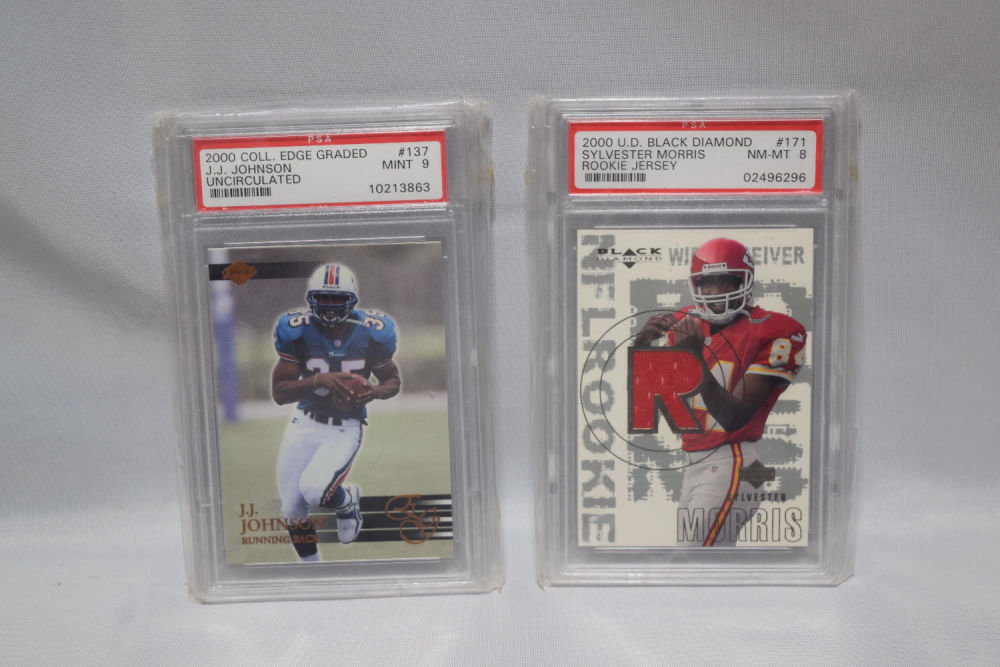 Lot 294: 2 GRADED FOOTBALL CARDS 2000