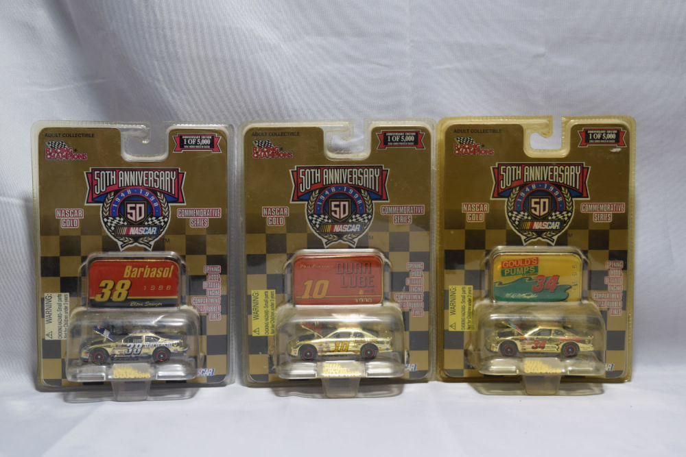 Lot 398: 50TH ANV. NASCAR GOLD LOT OF 3