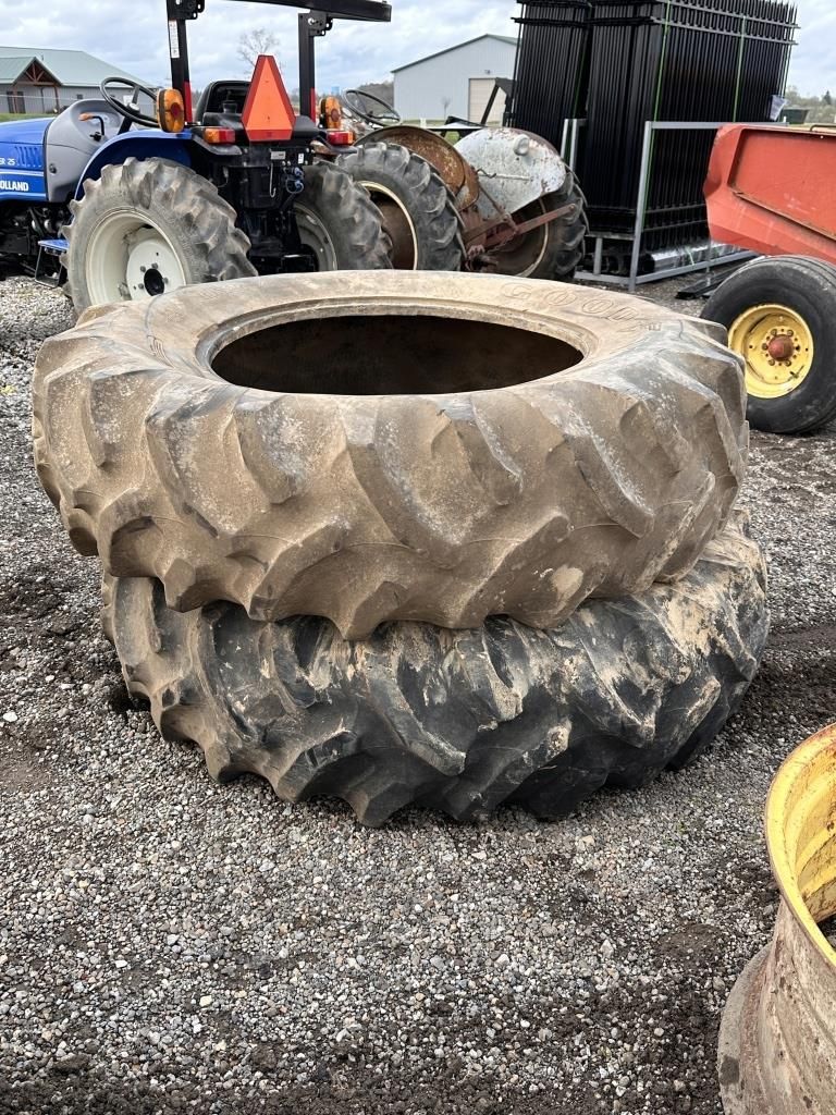 Lot 237: 2 LARGE TRACTOR TIRES