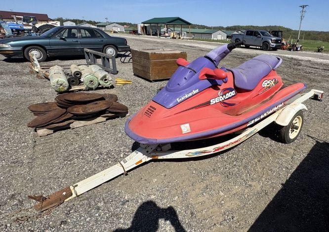 Lot 327: GSX SEADOO AND TRAILER