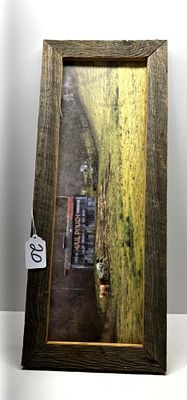 1 - MAIL POUCH WOODEN FRAMED CANVAS PHOTO. WOODEN FRAMED MAIL POUCH TOBACCO BARN PHOTO ON CANVAS