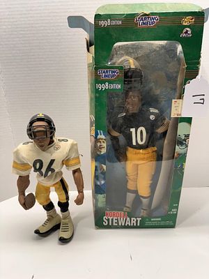 1 - PITTSBURGH STEELERS VINTAGE ACTION FIGURES. PLAYERS 86 AND 10
