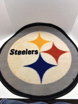 1 - PITTSBURGH STEELERS RUG. LOGO RUG- GOOD CONDITION