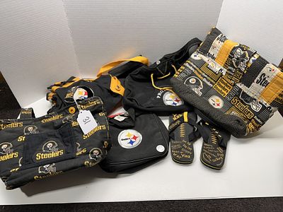 1 - PITTSBURGH STEELERS WOMANS ITEMS. BAGS AND SANDALS
