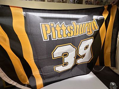 1 - PITTSBURGH STEELERS FLAG. NUMBER 39