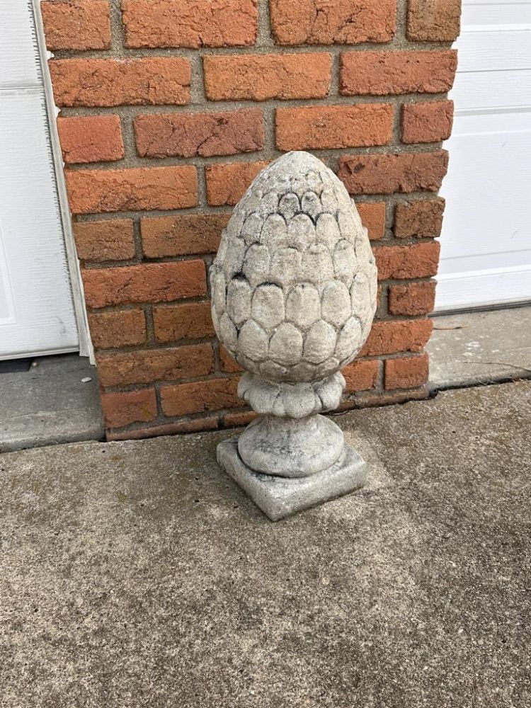Lot 626: PINEAPPLE CONCRETE STATUE