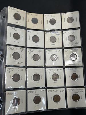 1 - 1 CENT COINS. RANGING FROM 1918-1972