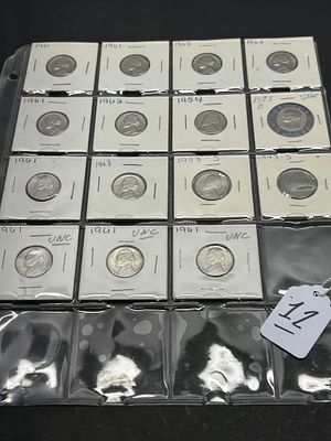 1 - 5 CENT COINS. RANGING FROM 1953-1973