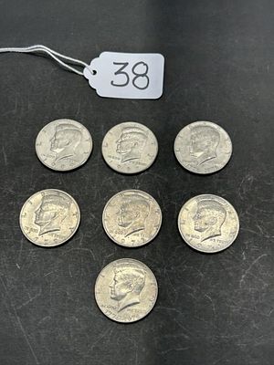 1 - HALF DOLLARS. 7 COINS RANGING FROM 1776-1997