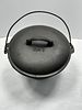 VINTAGE #7 CAST IRON CAULDREN. THREE-LEG ROUND BOTTOM COOK POT WITH MARKED LID #7Image - 1