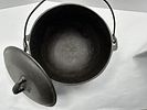 VINTAGE #7 CAST IRON CAULDREN. THREE-LEG ROUND BOTTOM COOK POT WITH MARKED LID #7Image - 2