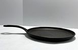 PRIMITIVE CAST IRON SKILLET GRIDDLE. UNMARKED CAST IRON SKILLET GRIDDLEImage - 2