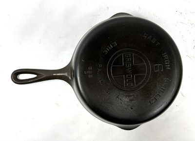 VINTAGE GRISWOLD #6 LARGE BLOCK LOGO CAST IRON SKILLET PRODUCT #699