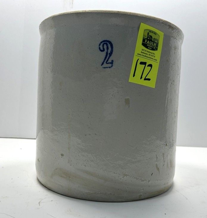 Lot 172: 2 GALLON STONEWARE CROCK