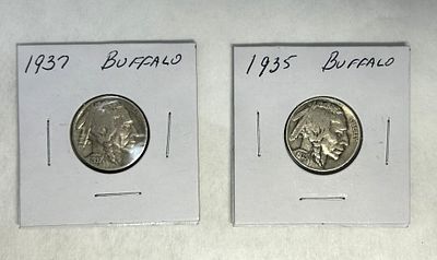 BUFFALO NICKEL LOT. LOT OF BUFFALO NICKELS 1937 AND 1935