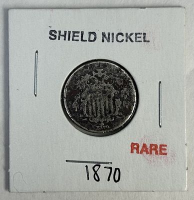 1870 SHEILD NICKEL RARE