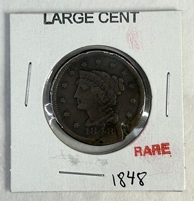 1848 LARGE RARE CENT. LARGE RARE CENT FROM 1848