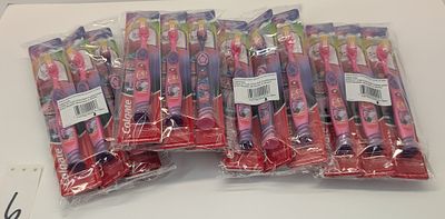 KIDS TOOTH BRUSH. 24 COUNT OF EXTRA SOFT BRISTLES TROLLS KIDS TOOTHBRUSH, PINK & PURPLE