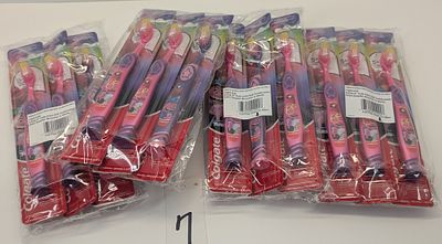 KIDS TOOTH BRUSH. 24 COUNT OF EXTRA SOFT BRISSLE TROLLS KIDS TOOTHBRUSH, PINK & PURPLE