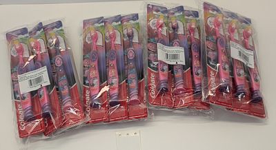 KIDS TOOTH BRUSH. 24 COUNT OF EXTRA SOFT BRISTLES TROLLS KIDS TOOTHBRUSH, PINK & PURPLE