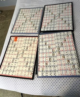 VINTAGE SEQUENCE GAME BOARD. SET OF 4 VINTAGE SEQUENE GAME BOARDS