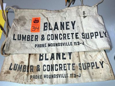 BLANEY HARDWARE APRONS. SET OF 2