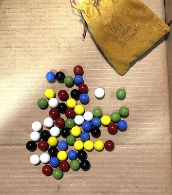 BAG OF VINTAGE MARBLES