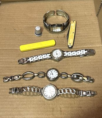 WATCHES, POCKET KNIFE, THIMBLE