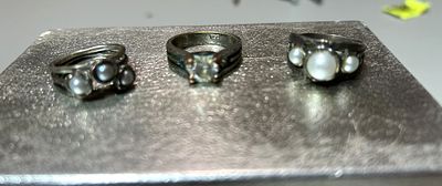 STERLING SILVER RINGS. 3 STERLING SILVER RINGS
