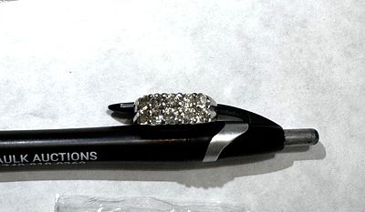14 K WHITE GOLD 2 ROW BAND. 1 CARAT TOTAL WEIGHT MINED DIAMONDS, 7.9N GRAMS, SIZE 7
