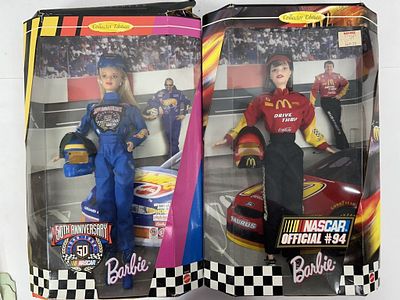 NASCAR BARBIE COLLECTOR EDITION DOLL. 1998 50TH ANNIVERSARY NASCAR BARBIE COLLECTOR EDITION DOLL 