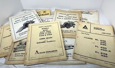 INTERNATIONAL ALLIS CHALMERS PARTS/ OWNERS MANUALS. GLEANER COMBINE, IH 816 MOWER, IH 56 FORAGE 