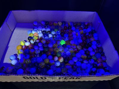 VINTAGE MARBLES. SOME GLOW