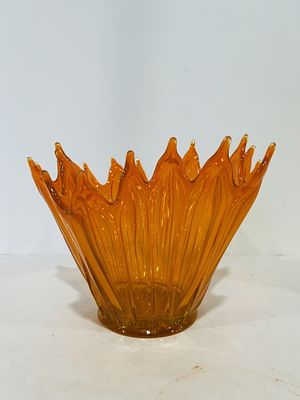 FOSTORIA HEIRLOOM BITTERSWEET ORANGE CONSOLE BOWL. NO CHIPS OR CRACKS