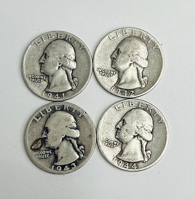 1940S QUARTERS. 1941,1942,1943, AND 1944 QUARTERS