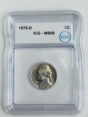 1970-D ICG-MS66 NICKEL