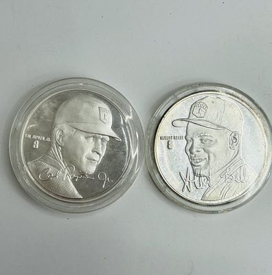 CAL RIPKEN JR AND ALBERT BELLE TROY OUNCE. CAL RIPKEN JR ONE TROY OUNCE AND ALBERT BELLE ONE 