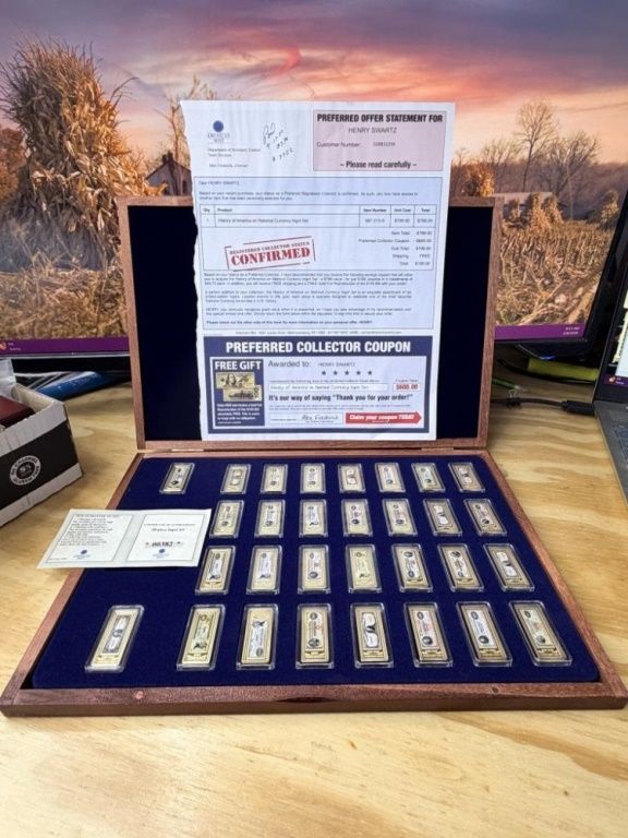 Lot 602: 2022 HISTORY OF AMERICA ON NATIONAL CURRENCY INGOT