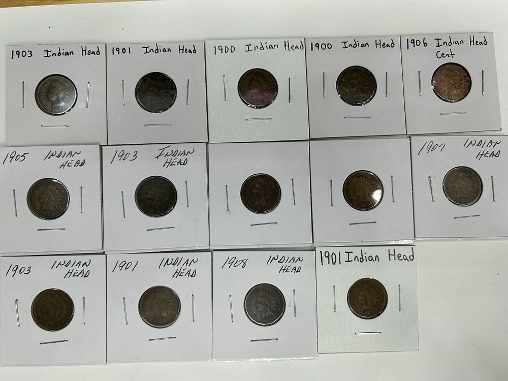 Lot 684: EARLY 1900S INDIAN HEAD CENTS