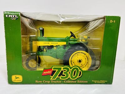 ERTL 1/16 JD NF ROW CROP TRACTOR MODEL 730. DIECAST COLLECTOR EDITION ROW CROP TRACTOR 