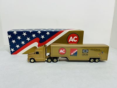 ERTL 1/64 AC DELCO TRACTOR TRAILER SET. DIECAST, MODEL #T339-10UO, STOCK NUMBER #1526
