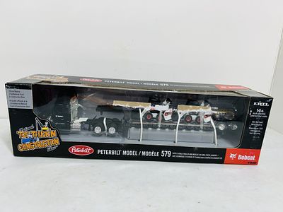 ERTL PETERBUILT/BOBCAT MODEL 579. DIECAST, NATIONAL TOY TRUCK 'N CONSTRUCTION PETERBUILT BOBCAT 