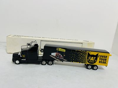 ERTL 1/64 KENWORTH CAT SCALES CAB AND TRAILER. DIECAST, STOCK #9125, MODEL #0162