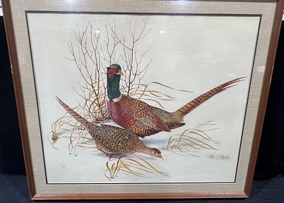 Charles E. Murphy Signed and Numbered Pheasant Print 97/400. This limited edition color print 