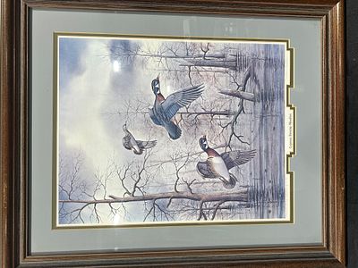 Allen Hughes, Cypress Swamp Woodies, Artist's Proof Offset Lithograph. This limited edition 