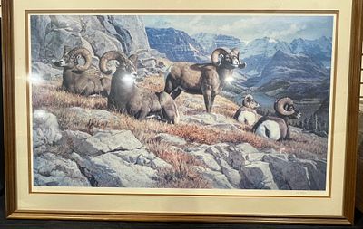 Leon Parson Masters of the High Country Signed and Numbered Lithograph. This color lithograph on 