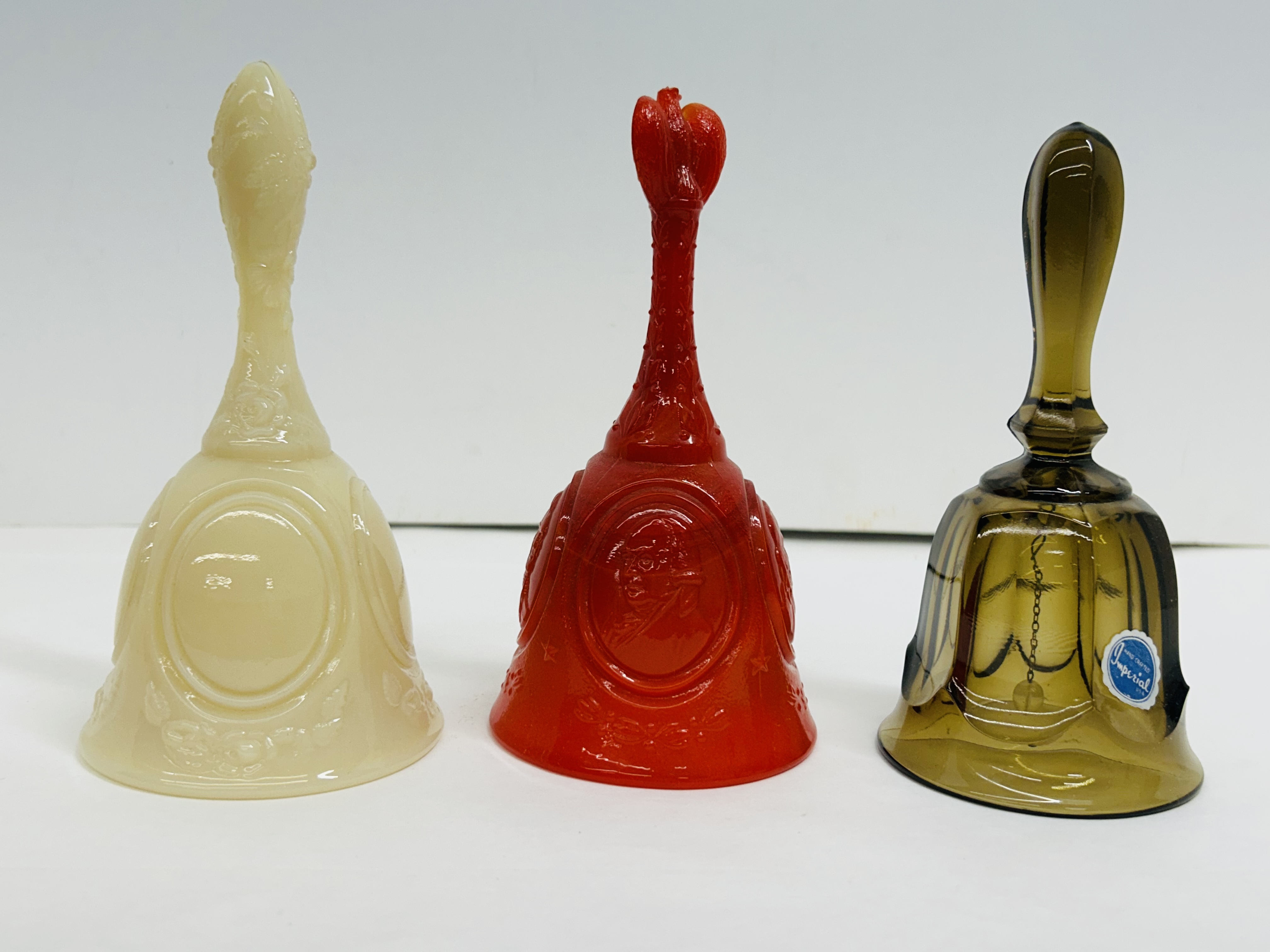 FENTON AND IMPERIAL GLASS BELLS, 1970S